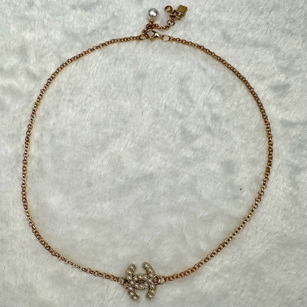 CHANEL Necklace with Stamped Charm handmade custom - Picture 3 of 5